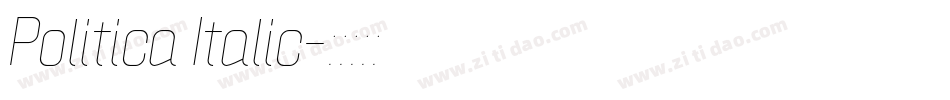 Politica Italic字体转换